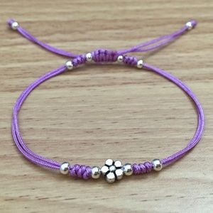 Delicate Flower Light Purple Shamballa Bracelet